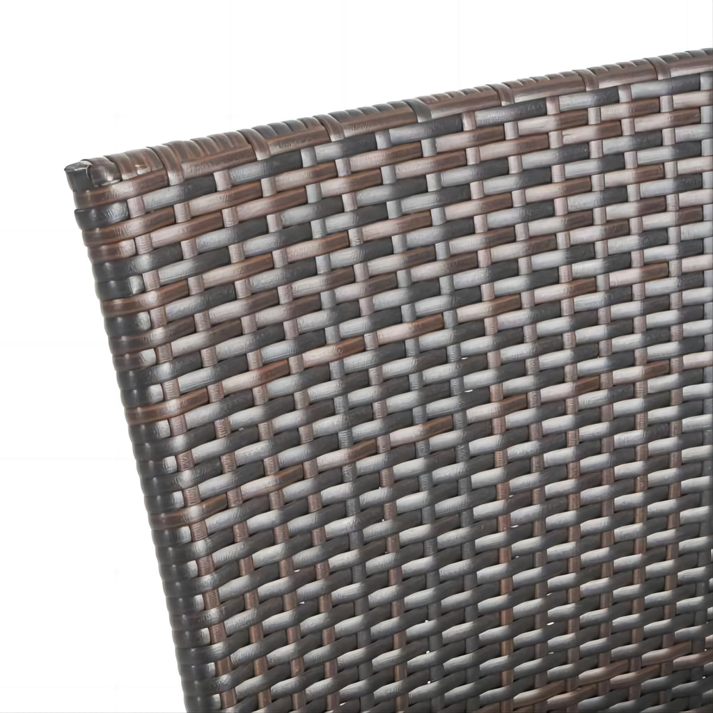 PE Wicker Stacking Outdoor Chairs 4PCS Weather Resistant Seating for Patio Garden Deck and Poolside
