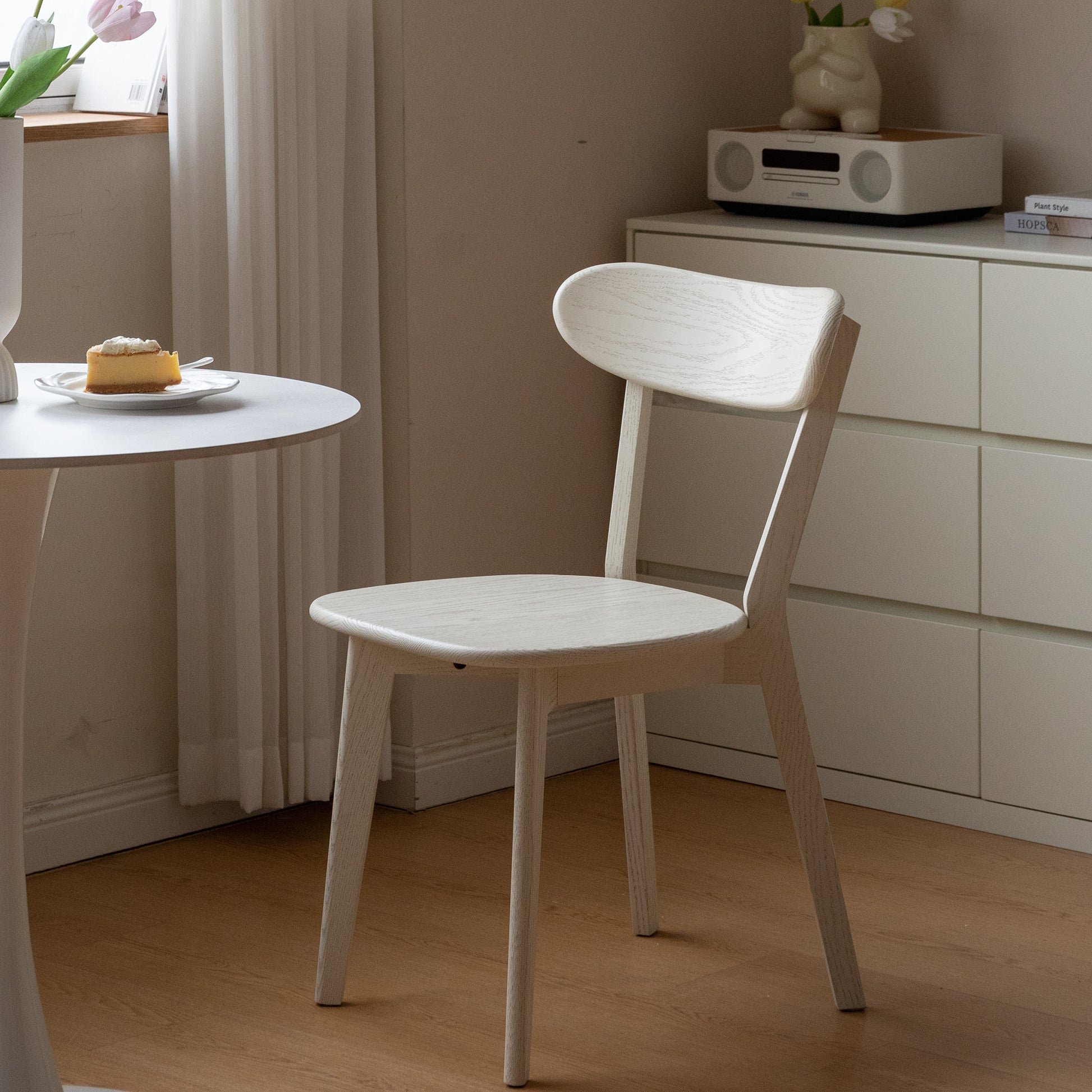 Premium Solid Oak Wood Dining Chair Natural Kitchen 47.5x55.5x78cm
