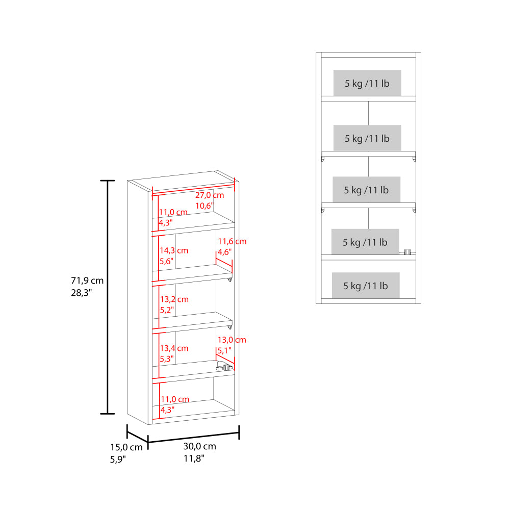 Chic Crate-Pine-Like Medicine Cabinet – Mirrored Door & Open Storage | White