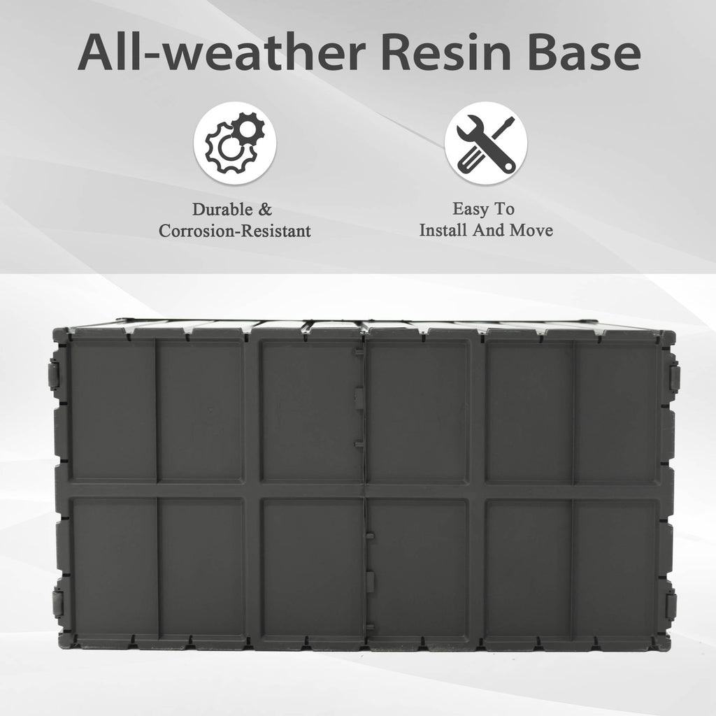 120 Gallon Patio Steel Storage Deck Box, Waterproof Lockable Bin for Cushions, Pillows & Tools