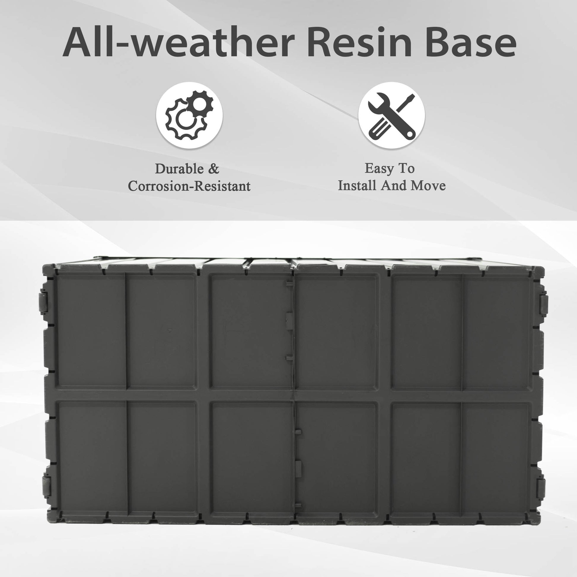 150 Gallon Patio Steel Storage Deck Box, Waterproof Lockable Bin for Cushions, Pillows & Tools