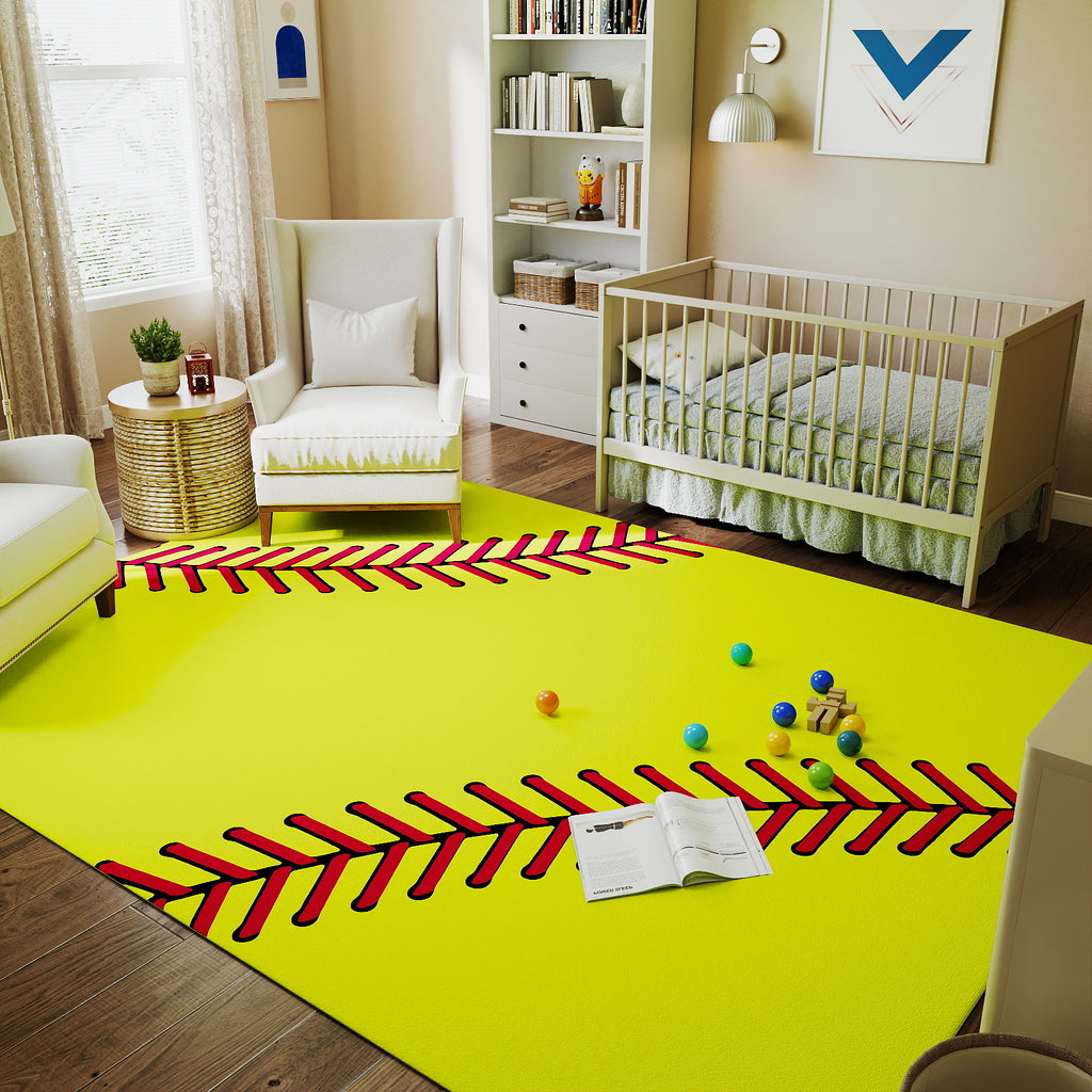 Round Ball Pattern Area Rug, Fluffy Washable Area Rug for Living Room Kids Room Nursery Playroom Decor