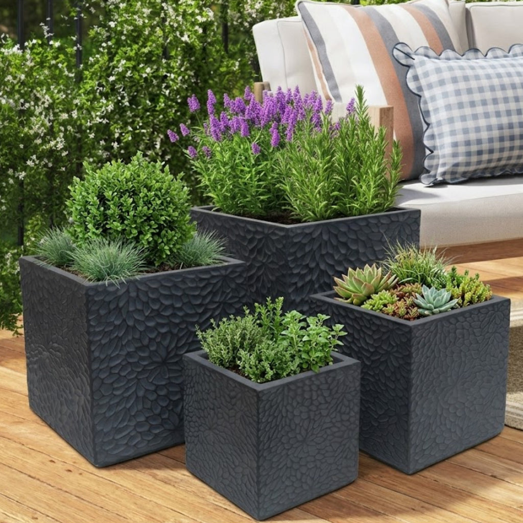 Galvanized Steel Raised Garden Bed Kit Metal Planter Box for Growing Vegetables Flowers Herbs
