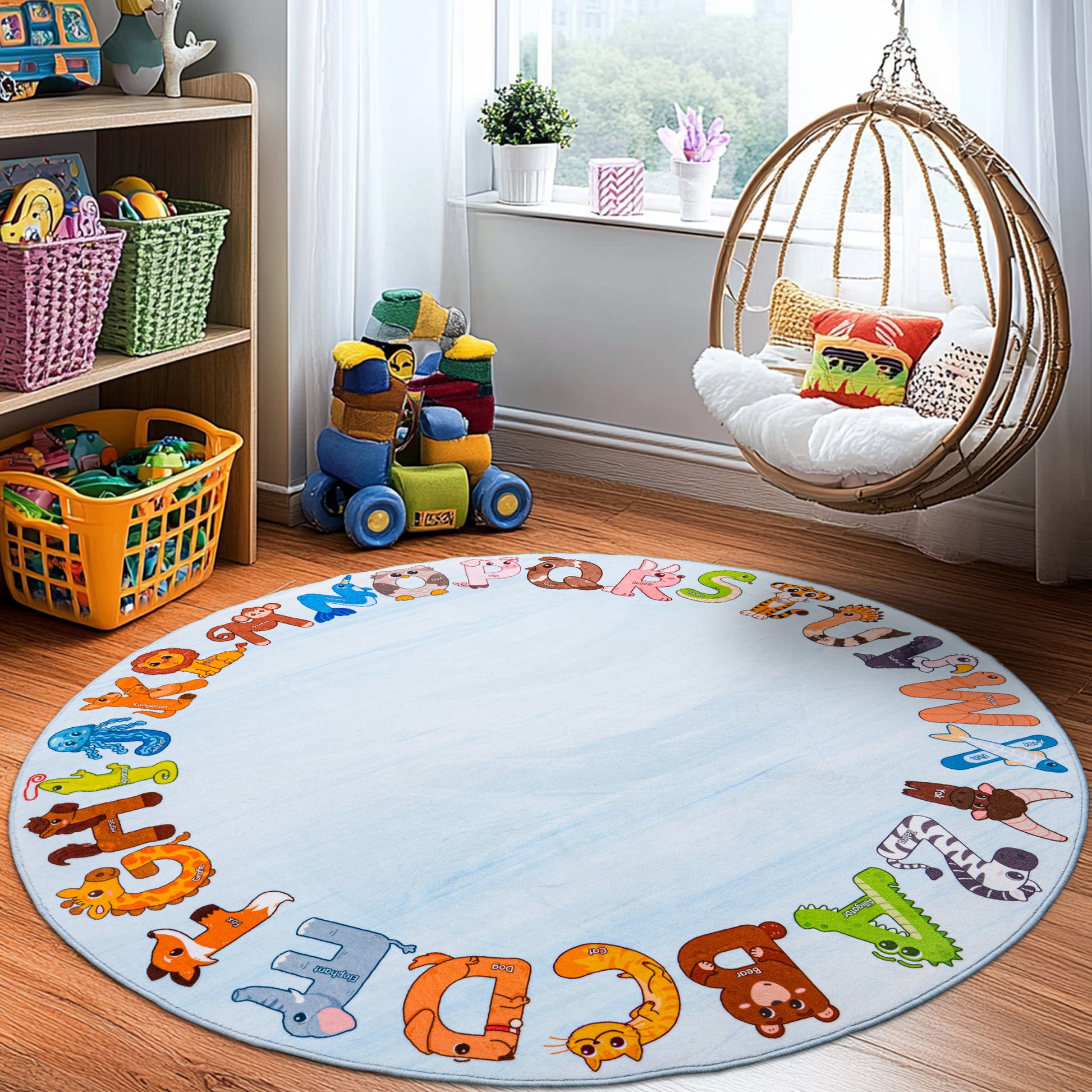 Kids ABC Educational Area Rugs For Kids Boys Girls Kindergarten Decorative Soft Crawling Floor Mats Children's Bedside Rugs