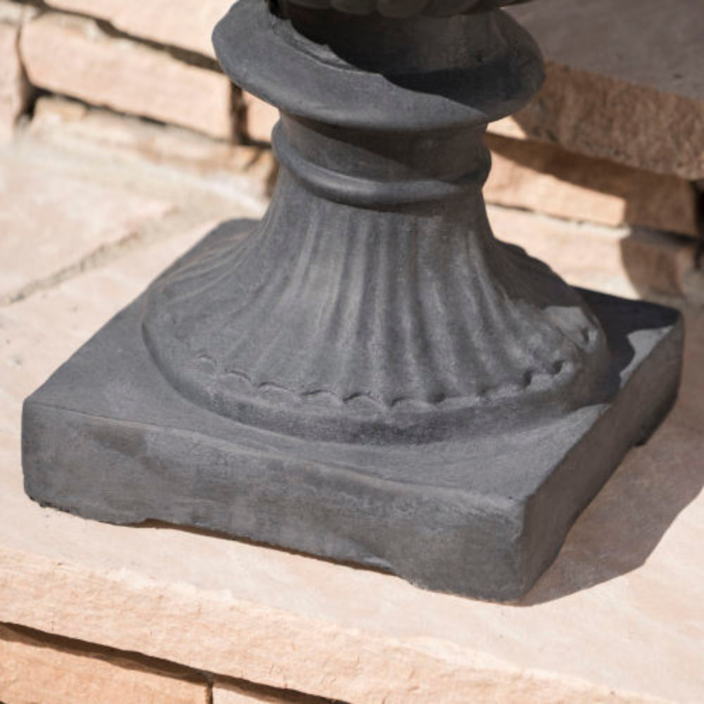 Decorative Urn Planter 17.3x17.3x24”, Indoor & Outdoor Use, Handmade Unique Design, No Assembly Required