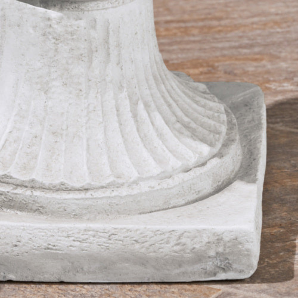 Lightweight Concrete Roman Style Planter with Drainage Hole & Stopper, Faux Stone Decorative Plant Pot for Indoor Outdoor Flowers Herbs Succulents