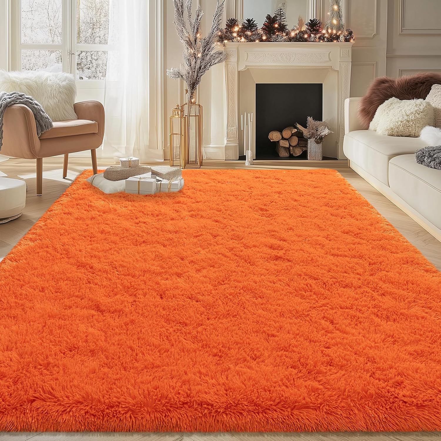 Area Rugs for Living Room Bedroom, Non-Slip Fluffy Soft Shag Carpet for Kids Home Dorm Decor