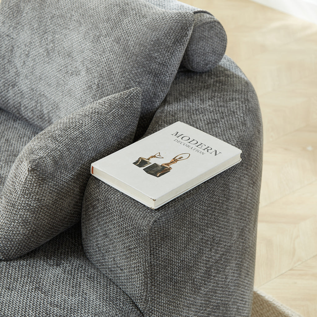 Plush Modern Sleeper Chair No Assembly Cozy Single Sofa for Living Room and Bedroom