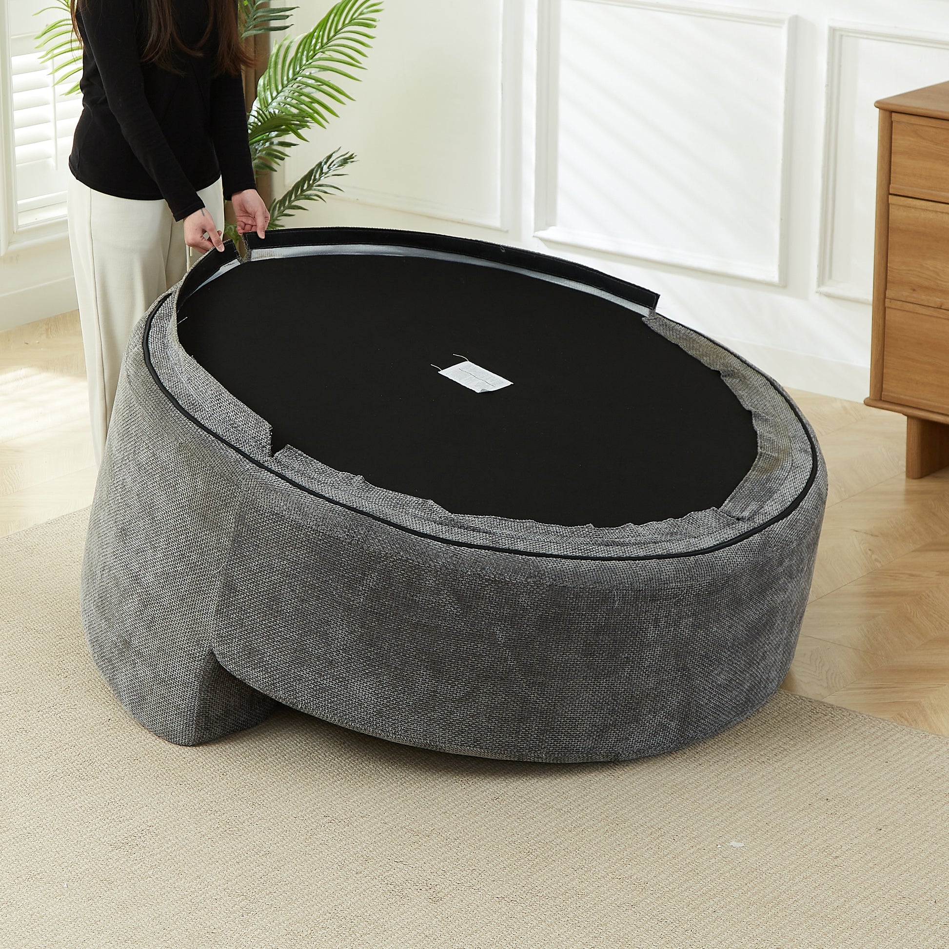Plush Modern Sleeper Chair No Assembly Cozy Single Sofa for Living Room and Bedroom