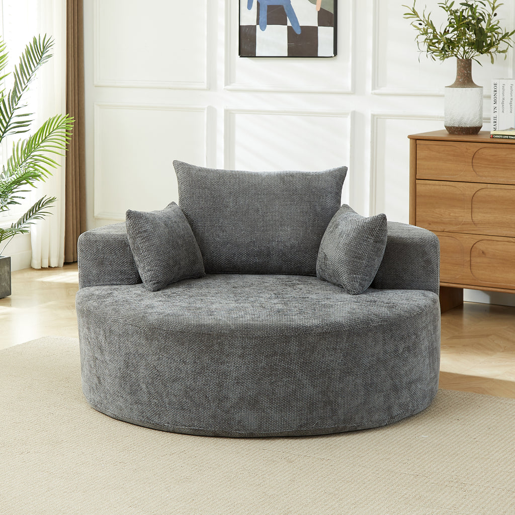 Plush Modern Sleeper Chair No Assembly Cozy Single Sofa for Living Room and Bedroom