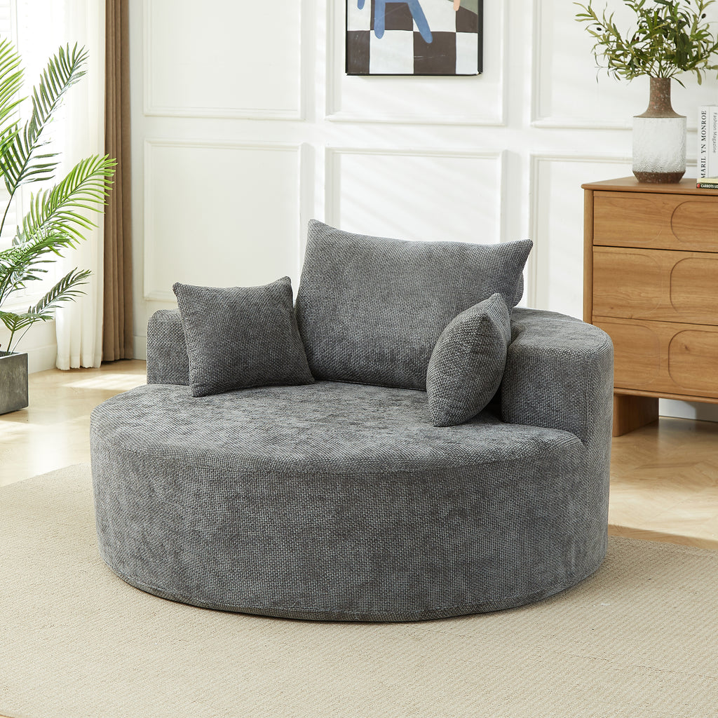 Plush Modern Sleeper Chair No Assembly Cozy Single Sofa for Living Room and Bedroom