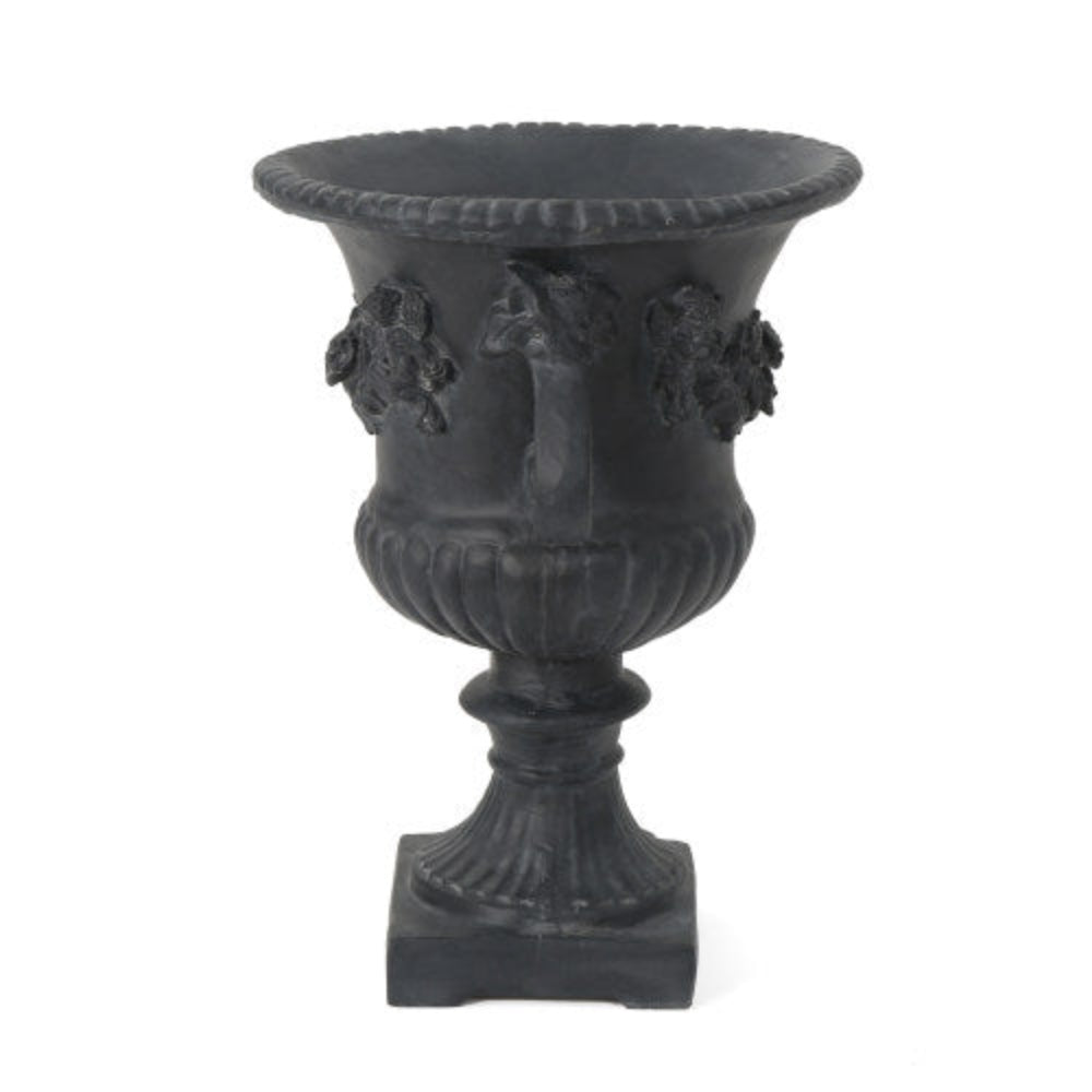 Decorative Urn Planter 17.3x17.3x24”, Indoor & Outdoor Use, Handmade Unique Design, No Assembly Required