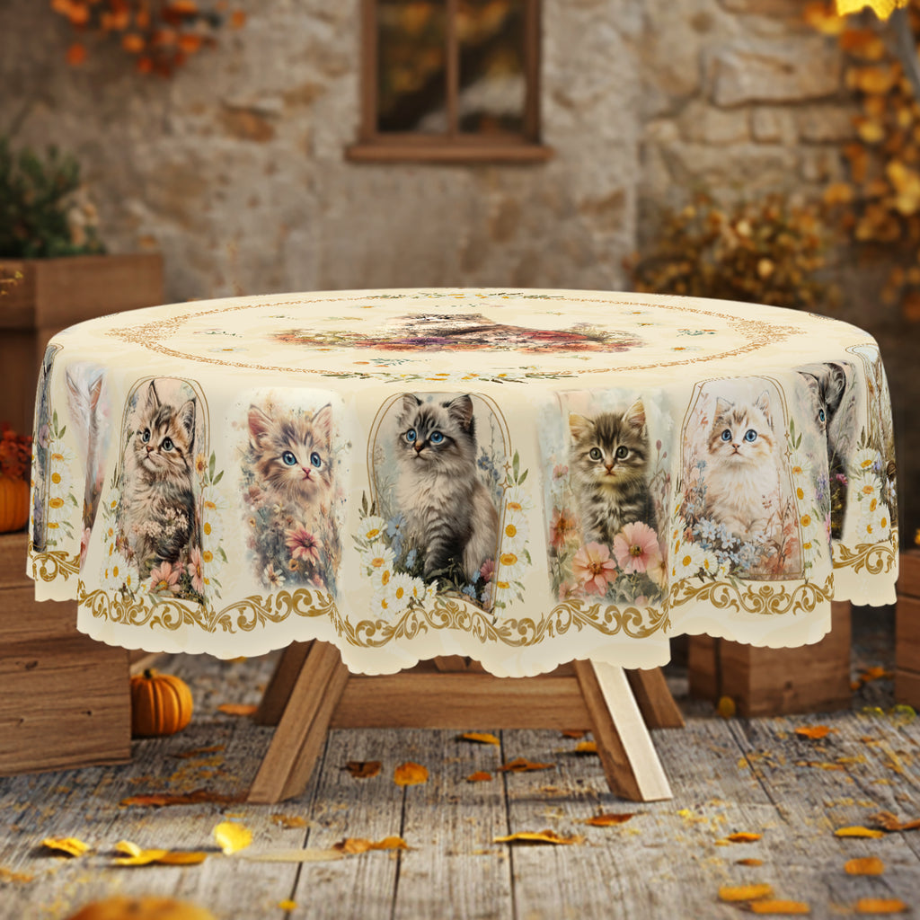Home Farmhouse Rustic Animals Cat Dog Dresser Scarf for Dining Table, Kitchen Party Farmhouse Decor